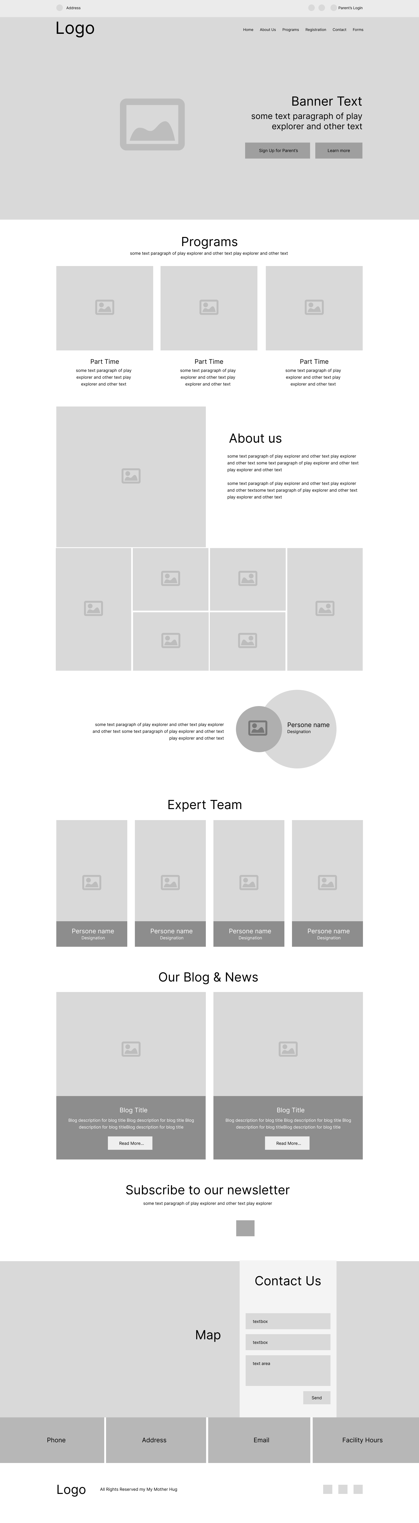 My Mother Hug Wireframe